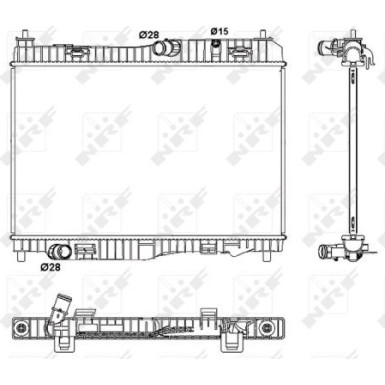NRF | Kühler, Motorkühlung | 53044