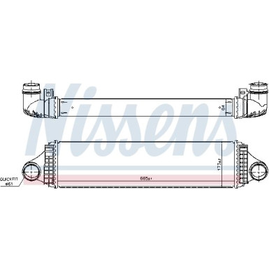 Nissens | Ladeluftkühler | 961188