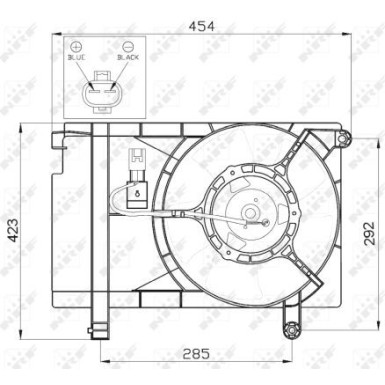 NRF | Lüfter, Motorkühlung | 47471
