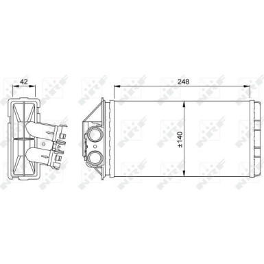 NRF | Wärmetauscher, Innenraumheizung | 53561