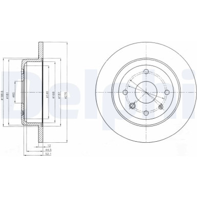 Delphi | Bremsscheibe | BG4244