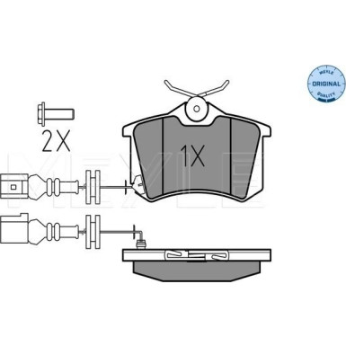 Meyle | Bremsbelagsatz, Scheibenbremse | 025 238 2317/W