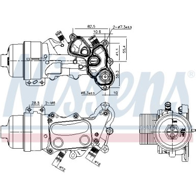 Nissens | Ölkühler, Motoröl | 91167