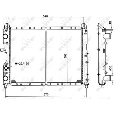 NRF | Kühler, Motorkühlung | 54501