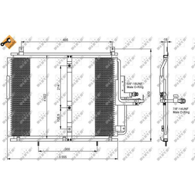 NRF | Kondensator, Klimaanlage | 35244