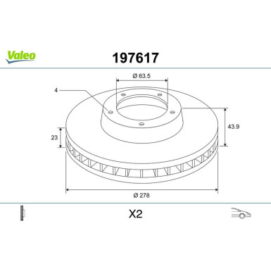 Valeo | Bremsscheibe | 197617