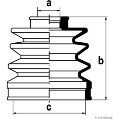Herth+Buss Jakoparts | Faltenbalgsatz, Antriebswelle | J2865000