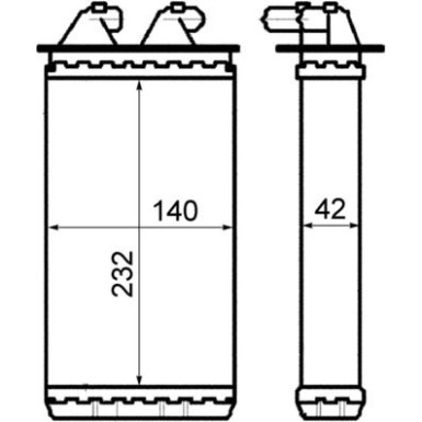 Mahle | Wärmetauscher, Innenraumheizung | AH 149 000S