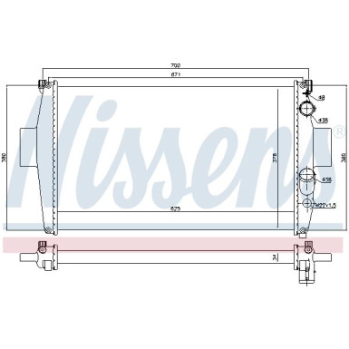 Nissens | Kühler, Motorkühlung | 63328