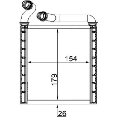 Mahle | Wärmetauscher, Innenraumheizung | AH 223 000S