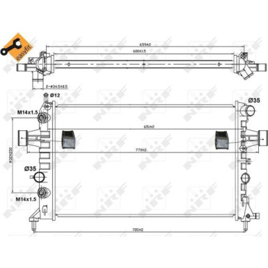 NRF | Kühler, Motorkühlung | 50562