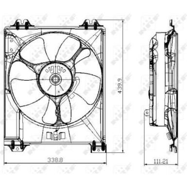 NRF | Lüfter, Motorkühlung | 47677