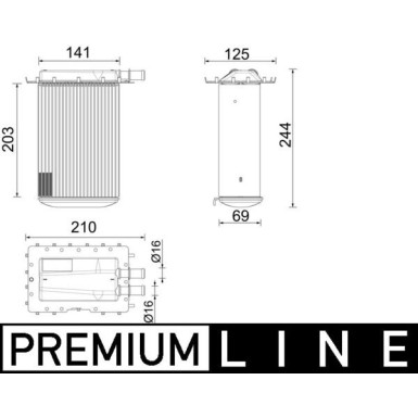 Mahle | Ladeluftkühler | CI 642 000P