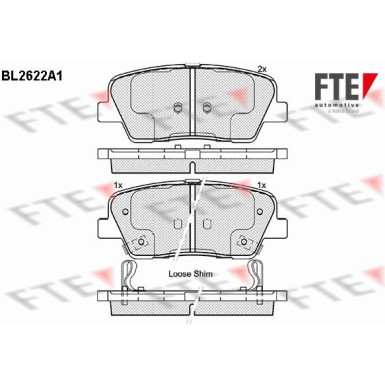 FTE | Bremsbelagsatz, Scheibenbremse | 9010870