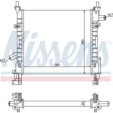 Nissens | Kühler, Motorkühlung | 62005
