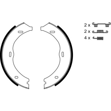 BOSCH | Bremsbackensatz, Feststellbremse | 0 986 487 718