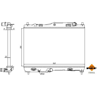 NRF | Kühler, Motorkühlung | 53044A