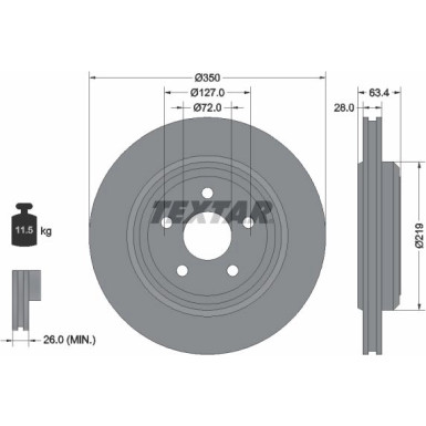 Textar | Bremsscheibe | 92282003