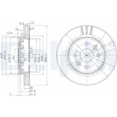 Delphi | Bremsscheibe | BG3803