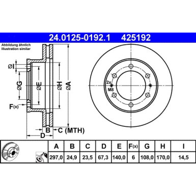 ATE | Bremsscheibe | 24.0125-0192.1