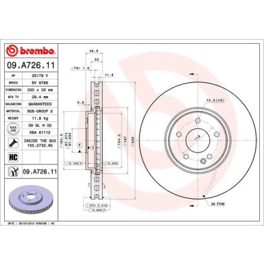 Brembo | Bremsscheibe | 09.A726.11