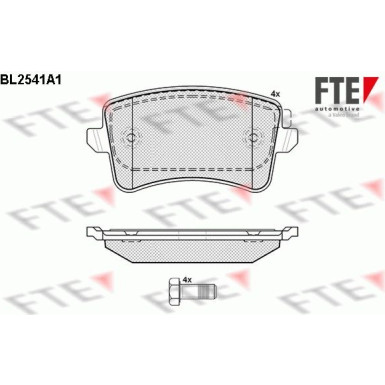 FTE | Bremsbelagsatz, Scheibenbremse | 9010792