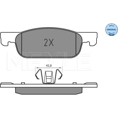 Meyle | Bremsbelagsatz, Scheibenbremse | 025 225 2517