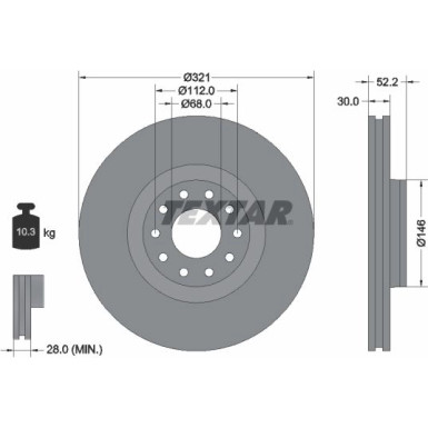 Textar | Bremsscheibe | 92154703