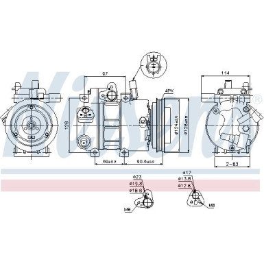 Nissens | Kompressor, Klimaanlage | 89296