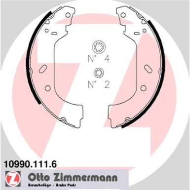 Zimmermann | Bremsbackensatz | 10990.111.6