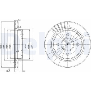 Delphi | Bremsscheibe | BG2700