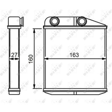 NRF | Wärmetauscher, Innenraumheizung | ohne Befestigungsmaterial | 54310