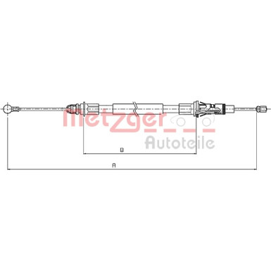 Metzger | Seilzug, Feststellbremse | 10.6854