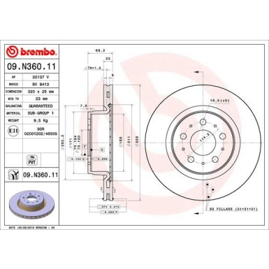 Brembo | Bremsscheibe | 09.N360.11