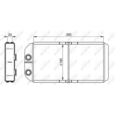 NRF | Wärmetauscher, Innenraumheizung | 54261