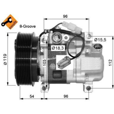 NRF | Kompressor, Klimaanlage | 32688G