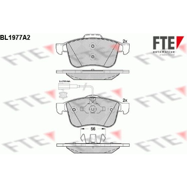 FTE | Bremsbelagsatz, Scheibenbremse | 9010567