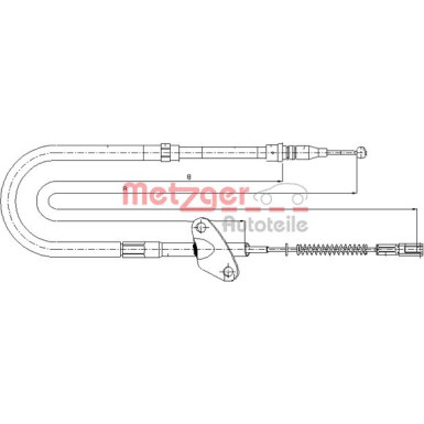 Metzger | Seilzug, Feststellbremse | 10.9871