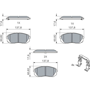BOSCH | Bremsbelagsatz, Scheibenbremse | 0 986 494 559 BOSCH | Bremsbelagsatz, Scheibenbremse | 0 986 494 559