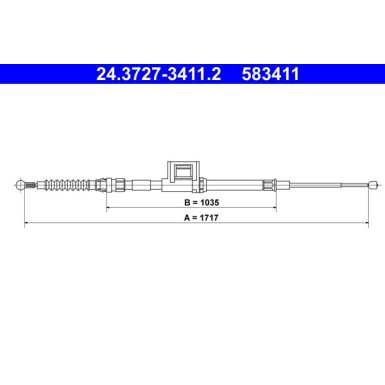 ATE | Seilzug, Feststellbremse | 24.3727-3411.2