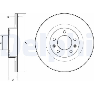 Delphi | Bremsscheibe | BG4748C