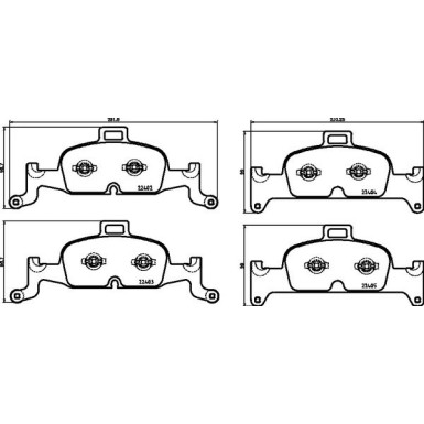 Brembo | Bremsbelagsatz, Scheibenbremse | P 85 164