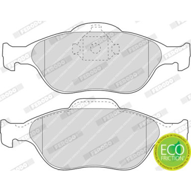 Ferodo | Bremsbelagsatz, Scheibenbremse | FDB1394