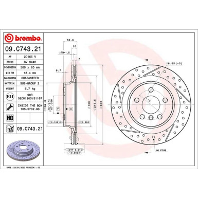 Brembo | Bremsscheibe | 09.C743.21