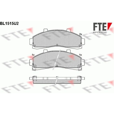 FTE | Bremsbelagsatz, Scheibenbremse | 9010229