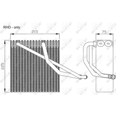 NRF | Verdampfer, Klimaanlage | ohne Expansionsventil | 36106