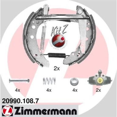 Zimmermann | Bremsbackensatz | 20990.108.7