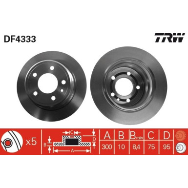 TRW | Bremsscheibe | DF4333