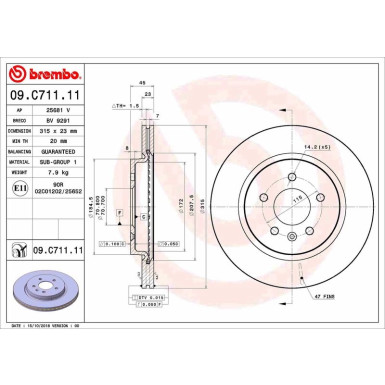 Brembo | Bremsscheibe | 09.C711.11