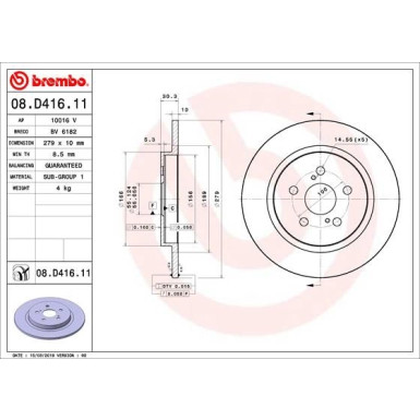 Brembo | Bremsscheibe | 08.D416.11